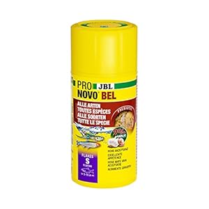 JBL PRONOVO BEL FLAKES, Hauptfutter für alle Aquarienfische von 3-10 cm, Fischfutter-Flocken, Größe S, 100 ml