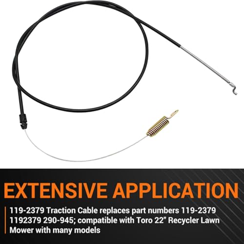 image for Qiutdisn 119-2379 Traction Cable Compatible with Toro Recycler 22 Inch