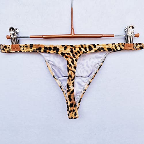 Faringoto Herren Leopard Tanga Unterwäsche Bikini Low Rise Brief – Bild 3