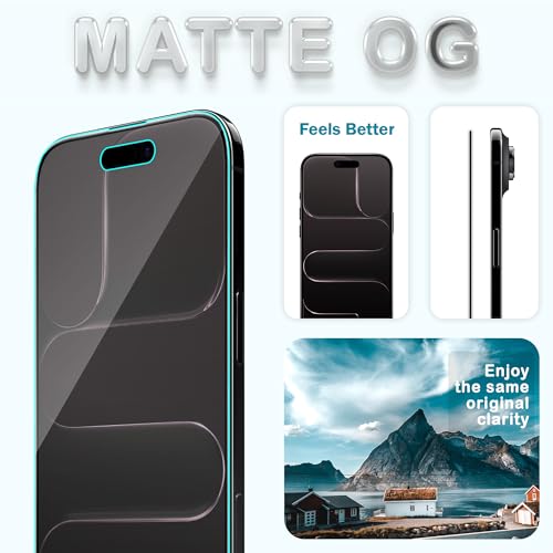 Image of ArmourPro Anti-Glare Matte Tempered Glass for iPhone Air, Pack of 2, Anti Fingerprint Screen Protector, 9H Scratch Resistant, Smooth Touch, Full Edge to Edge Coverage