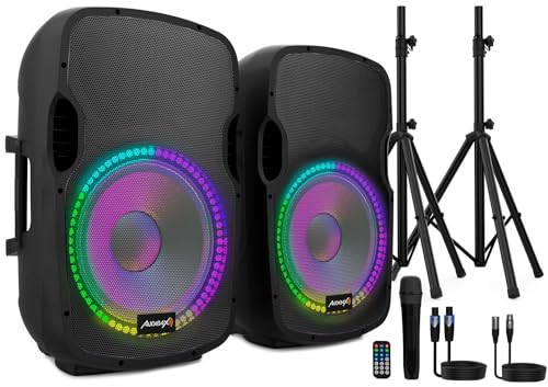 Audibax Party 215 Set 2 Altavoces 15" con Led