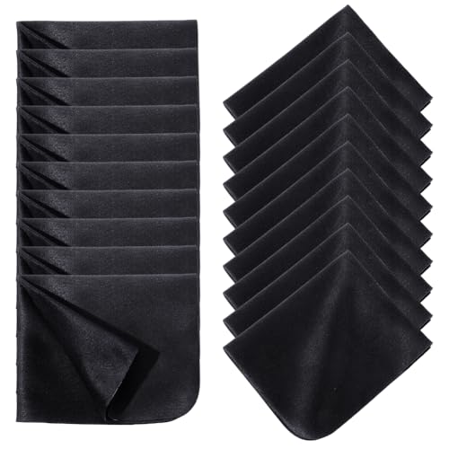GORGECRAFT 20pcs Chamois Serviette de Lavage de Voiture en Daim Chiffon de Nettoyage de Lunettes en Fibre Noir Absorbant Séchage Rapide Chiffon de Lavage de...