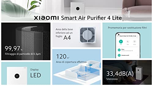 Xiaomi Smart Air Purifier 4 Lite, Purificateur d'air Smart 4 Lite, Contrôle vocal, écran tactile OLED, Générateur d'Ions négatifs, Capteurs de très bonne précision – Image 5