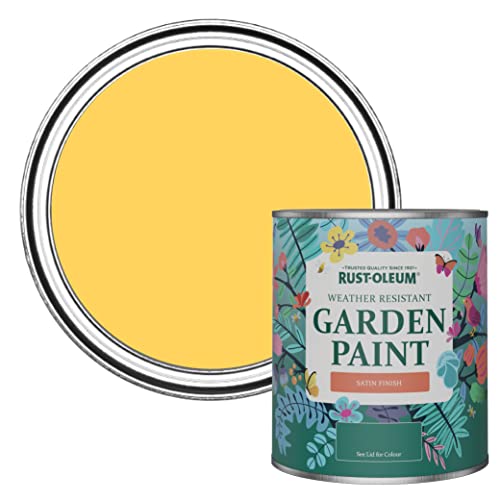 Rust-Oleum Yellow Mould-Resistant Garden Paint In Satin Finish - Lemon Jelly 750ml