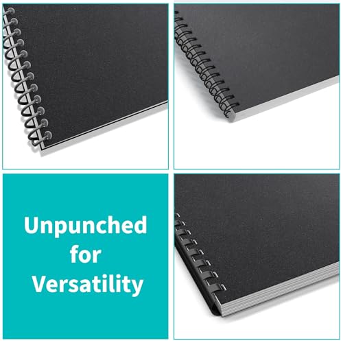 Image of Binditek 20 Mil Sand-Textured Binding Covers, Letter Size, Black, 10 Pack