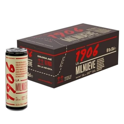 1906 Reserva Especial - Cerveza Lager Extra, Frigopack de 10 Latas x 33 cl, Sabor y Aroma Tostado, Galardonada Internacionalmente, 6,5% Volumen de Alcohol