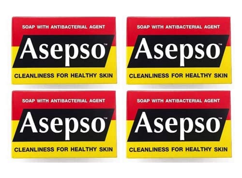 4x Asepso Soap with Antibacterial Agent Cleanliness for Healthy Skin Original Made in Thailand by Asepso