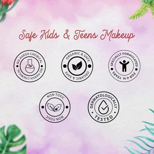 Image of Whimsy Beauty Nail Polish for Kids Girls | Peel Off Water Based Nail Colour with Non Toxic Formula | Safe Play Nail Paint for Daughters | 4 to 16 Years | Organic, Natural, Chemical Free (Pink Glitter)