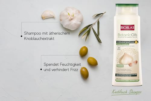 Foto von Knoblauch Shampoo 500 ml Bioblas, Geruchlos, Anti Haarausfall Frauen und Männer