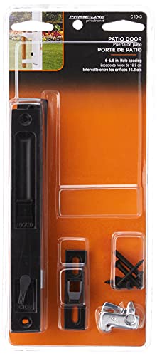 Prime-Line C 1043 Diecast Non-Keyed Patio Sliding Door Handle Set for 1 In. to 1-1/8 In. Thick Sliding Glass Doors, Black (Single Pack)