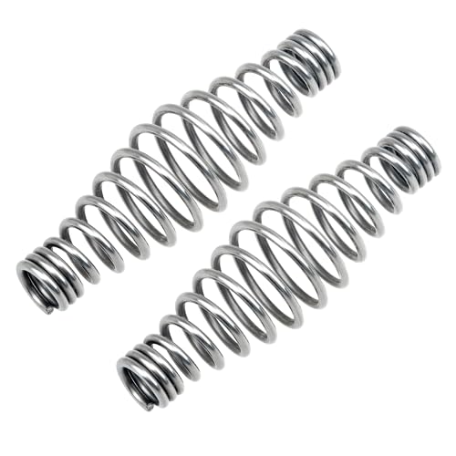 2-Pack BBQ Spring Handle, Stainless Steel Wood Stove Handles Replacement, 5.5-Inch Spring Door Handle for BBQ Grills, Pits, Barbecue Smokers, Furnaces, Coal Wood Pellet Stoves, Boilers