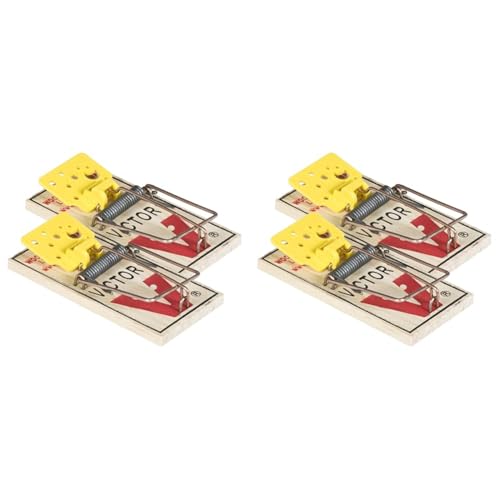 PROTECT HOME Mausefalle Classic, Holz, Klassische Schlagfalle mit hoher Schlagkraft, 2 Stück (Packung mit 2)