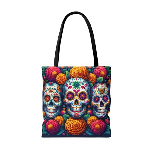 Candy Skulls Tote Bag - Day of the Dead, Halloween, Sugar Skulls, Gothic Bag, Goth Fashion, Spooky Tote2
