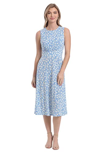 Image of London Times Women's Dresses Inset Waist Midi Dress Career Office Occasion Guest of