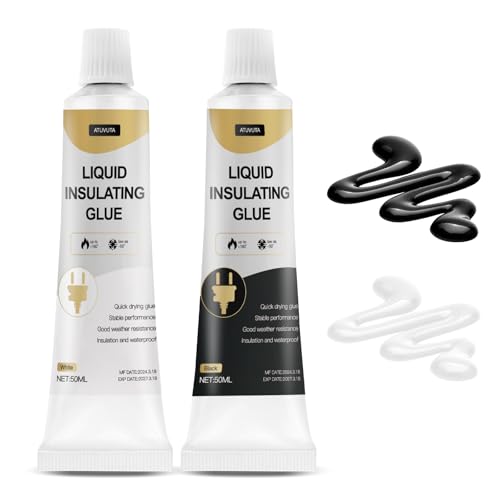 Sternstunde 2 Stück 50ml FlüSsiger Isolierklebstoff Set, Schwarz FlüSsiggummi, FlüSsiges Isolierband, Wasserdicht Und Schnell Trocknend, Geeignet FüR Alle Arten Von Leitungen Und ElektrogeräTen
