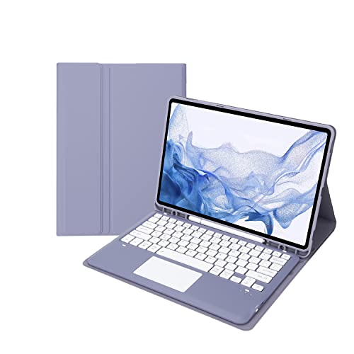 galaxy tab s touchpad - for Samsung Tab S8+/S8 Plus/S7 FE / S7 Plus Keyboard Case- Touchpad Detachable Keyboard with S Pen Holder Cover for 12.4 inch Galaxy Tab S8 Plus 2022/ S7 FE 2021/ S7+ 2020 Tablet,Purple