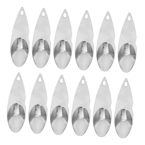 IMIKEYA 12pièces Cuillères Acier Inoxydable pour Kiwi Outil De Pelage Et Sculpture De Chair De Fruit Léger Et Facile à Nettoyer