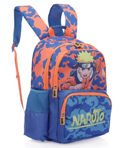 Image of STRIDERS Naruto School Bag for Kids Spacious Durable Rolling Backpack with Padded Comfortable Straps & Fun Design Perfect for School Travel & Play (16 Inch)