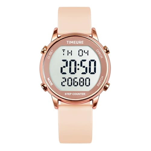 TIMEURE Pedometer Watch for Women, Step Counter for Walking...