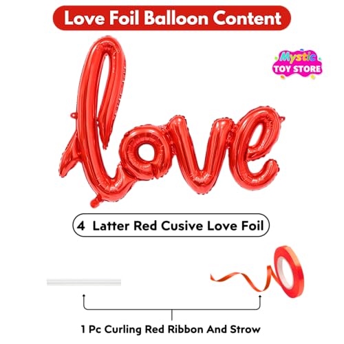 Image of Love Balloon for Birthday Wedding Home Boys Girls Men Women Foil Balloon Decoration Decor Celebration Red