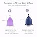 KAVODA Menstrual Cups with Sterilising Cup & Gel Wash - Reusable, Easy to Use, Pack of 2 in Small & Large Size