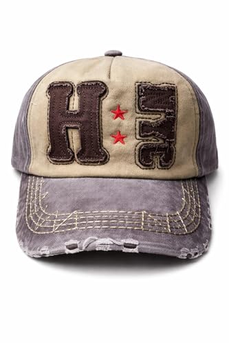Image of Adjustable Soft Cotton Denim Cap for Men Women Baseball Vintage Washed Distressed Hats Adjustable Stylish Cap Regular Fitted
