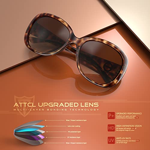 ATTCL Womens Classic Polarized Sunglasses for Women Trendy Oversized Sunglass with UV Protection3