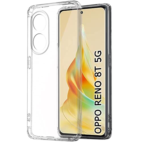 Image of COVERBLACK Soft Rubber Back Cover for Reno 8T 5G - CPH2505 - Transparent