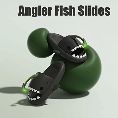 Angler Fish Slides, Cute Cartoon Shark Slippers, Cloud Shark Slides, Super Soft Anglerfish Shark Slides Glow in the Dark4