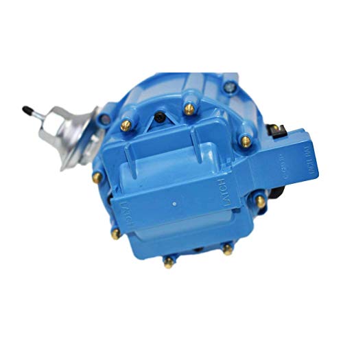 A-Team Performance - Hei Complete Distributor 65K-Volt Coil, 8 Cylinders - Compatible With Bbf Big Block Ford 351C 351M 400M 429 460 - One Wire Installation Blue Cap #TOP3