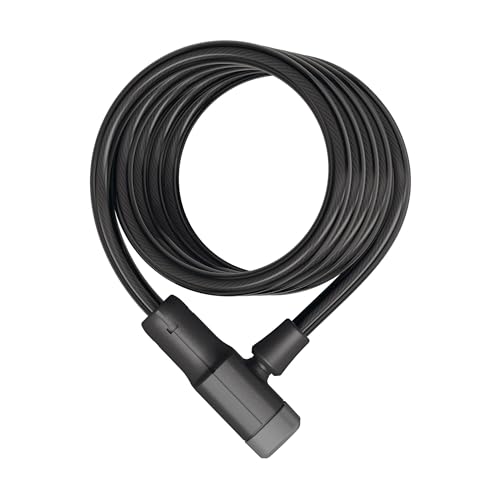 ABUS Spiralkabelschloss Primo 5510K/180 - Fahrradschloss aus 10 mm starkem, flexiblem Kabel Sicherheitslevel 3-180 cm - Schwarz