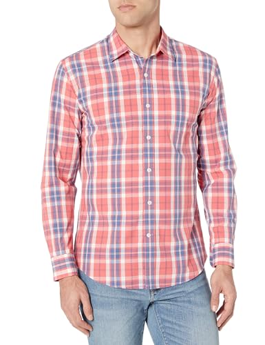 Image of Amazon Essentials Men's Regular-Fit Long-Sleeve Casual Poplin Shirt, Button Front, Business Casual, Collared