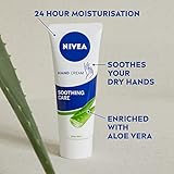 NIVEA Soothing Care Aloe Vera Hand Cream (75ml), 24H Moisturising Hand Cream for Dry Cracked Hands, Non-Greasy, Fast-Absorbing Formula Soothes Skin - Image 2