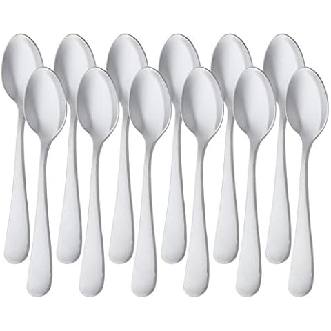 Amazon Basics Stainless Steel Coffee Spoons, Set of 12 Cover