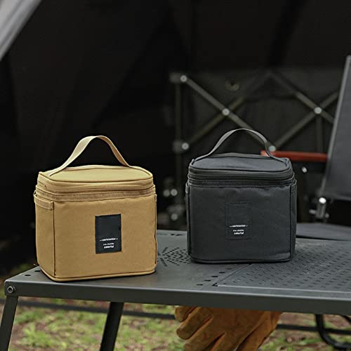 Bolsa para especias portátil de tela Oxford, khaki miniatura 7
