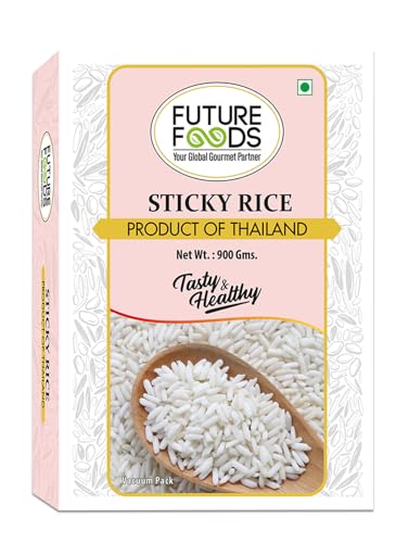 Future Foods Glutinos Sticky Rice 900 gram | Sweet Rice | Healthy & Tasty | Gluten Free | Fibre Rich | Product Of Thailand