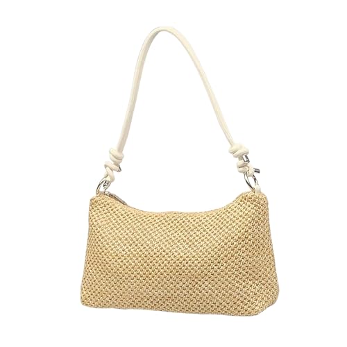 Image of Women Straw Purse Shoulder Handbag Woven Hobo Bag for Beach