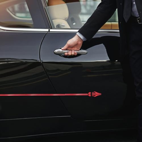 Image of Homoyoyo Red Pinstripe Tape 32Ft Car Body Side Stripes Auto Pinstripe Tape Decal Waistline Sticker Universal Car Hood Body Side Stripe Glossy for SUV Truck Camper Motorcycle Musical Instrument Red