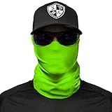 S A - 1 UV Face Shield - Solid Safety Green - Multipurpose Neck Gaiter, Balaclava, Elastic Face Mask...