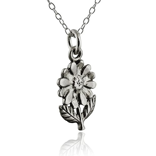 FashionJunkie4Life Sterling Silver, Gold, and Bronze Flower Charm Necklaces for Women
