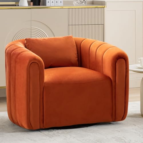 ANJ Swivel Barrel Chair,Velvet...
