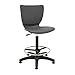 Taburete Giratorio y estático de Trabajo o Estudio Mono Carcasa de Polipropileno Flexible Resistente y fácil Limpieza con aro reposapiés Cromado y pies fijos incluidos - Color (Antracita)
