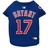 MLBPA Kris Bryant #17 TEE Shirt for Dogs & Cats. MLB Chicago Cubs Dog T-Shirt, Medium | Sports Dress...