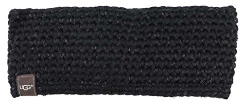 UGG Womens Crochet Headband With Lurex & Sequins In Black