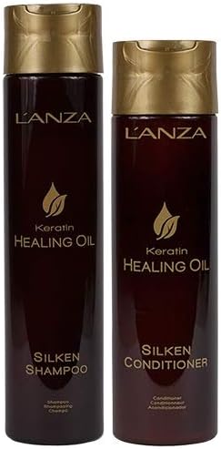 L'ANZAKeratin Healing Oil Shampoo 300ml & Keratin Healing Oil Conditioner 250ml Duo
