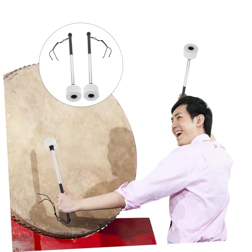 2 piezas de baquetas de percusión para bombo y redoblante para principiantes con acabado suave para un agarre cómodo miniatura 4