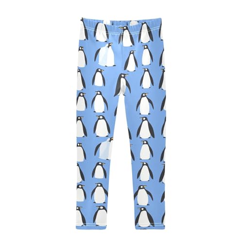 Blue Penguin Girls Casual Leggings for Kids Printed Long Pant Bottoms Stretch and Soft