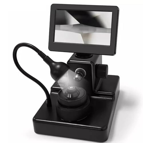 Visor digital de fajas de diamante, pantalla LCD de 4.3 pulgadas, aumento de 50-1000X, con luz de relleno LED para una identificación precisa de la inscripción del diamante