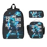Luja Dling #7 Ronaldo Adult Simplicity Backpacks Bag Laptop Bag Bookbag Backpack 16.5 Inch For Daily, Black