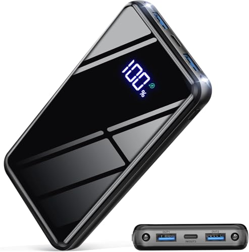 Power Bank,20000mAh Powerbank Schnellladefunktion 22,5W USB-C PD3.0 & QC4.0 Tragbarer Externer HandyAkkus mit LED Display,Kompatibel mit iPhone 16 Pro Max 15 14 Galaxy S25 Edge,für Reisen, Camping